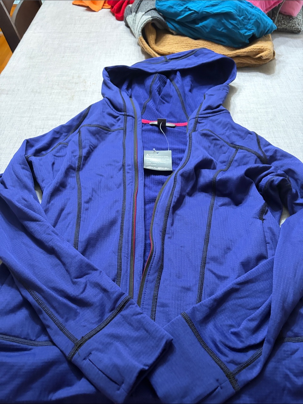 Eddie Bauer Nightsky Grid Fleece Zip Hoodie